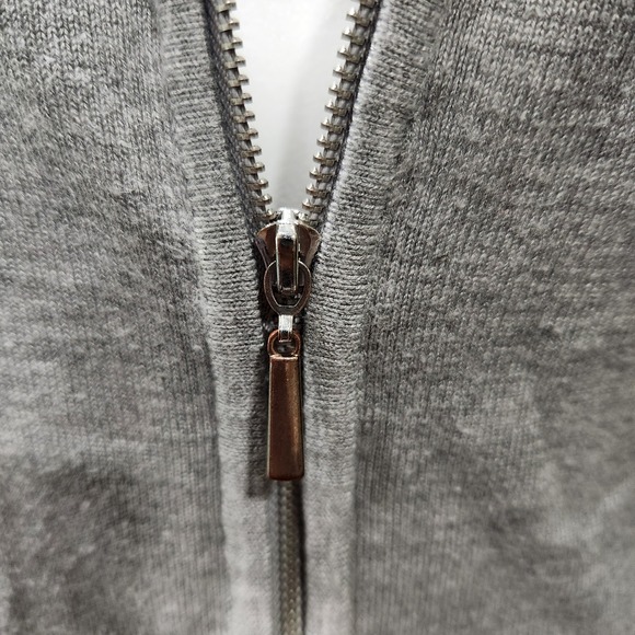 Carmen gray 3/4‎ sleeve zip front cardigan womens size small - Picture 6 of 7